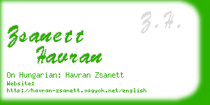 zsanett havran business card